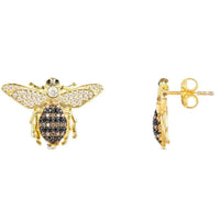 Honey Bee Stud Earrings Gold-1