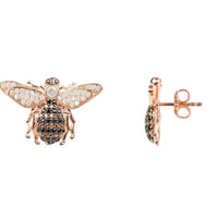 Honey Bee Stud Earrings Rosegold-2