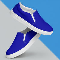 Dark Blue Womens Canvas Shoes | Deep Navy Slip-On Sneakers