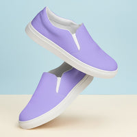 Lilac Womens Canvas Shoes | Soft Purple Slip-Ons