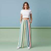 Pinstripe Wide Leg Pant | Vertical Stripe Business Casual Streetwear Baggy Joggers