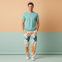 Wide Leg Floral Pants | Botanical Flower Spring Aesthetic Streetwear Joggers