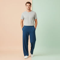 Wide Leg Navy Pants | Dark Blue High Waisted Streetwear Flowy Palazzo Joggers