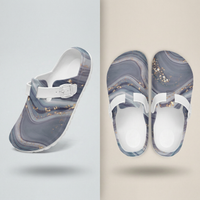 Women's Purple Glitter Marble Nursing Clogs Anti-Slip Work Shoes