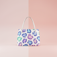 Handbags Leopard Print White Multi Color Shoulder Tote Bag Waterproof Leather