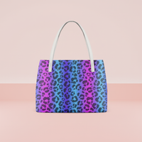 Handbags Leopard Print Neon Electric Color Shoulder Tote Bag Waterproof Leather