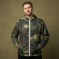 Camo Rain Jacket | Classic Green Camo Men’s Windbreaker
