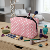 Pink Polka Dot Makeup Bag