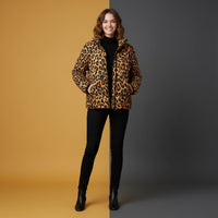 Puffer Coat Women | Chic Cheetah Print Insulated Outerwear