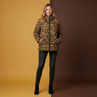 Puffer Coat Women | Chic Cheetah Print Insulated Outerwear
