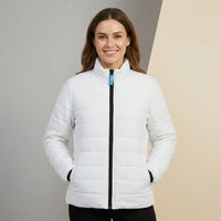 White Puffer Coat | Elegant Plain White Full-Zip Puffer
