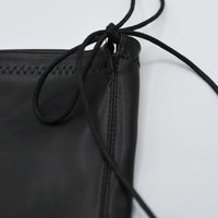 Over the Knee Boots in Black with Tie Detail and Low Heel
