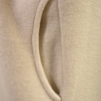 Hooded Longline Coat in Khaki with Open Front and Pockets
