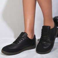 Lace Up Stripe Platform Trainers