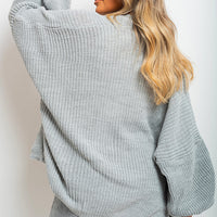 Knitted Balloon Sleeve Cardigan
