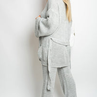 Belted Pocket Knit Co-ord Set