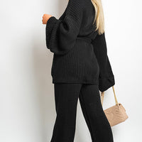 Belted Pocket Knit Co-ord Set