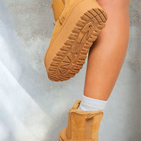 Fluffy Platform Sole Chelsea Faux Fur Lined Ankle Boots