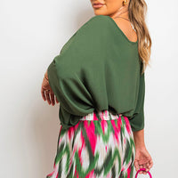 Oversized Batwing Sleeve Casual Tops