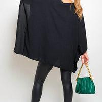 Oversized Batwing Sleeve Casual Tops