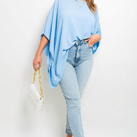 Oversized Batwing Sleeve Casual Tops