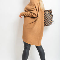 Turtle Neck Longline Knitted Jumper