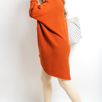 Turtle Neck Longline Knitted Jumper