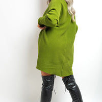 Turtle Neck Longline Knitted Jumper