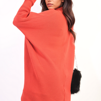 Turtle Neck Longline Knitted Jumper