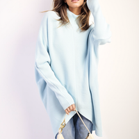 Turtle Neck Longline Knitted Jumper