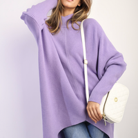 Turtle Neck Longline Knitted Jumper