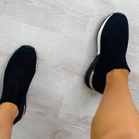 Slip On Sock Wedge Trainers