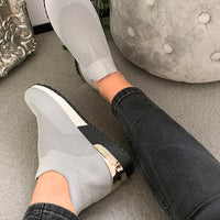 Slip On Sock Wedge Trainers