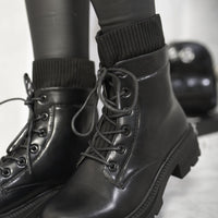 Platform Lace Up Ankle Boots