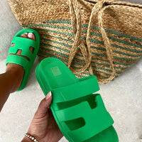Cut Out Open Toe Strappy Sandals