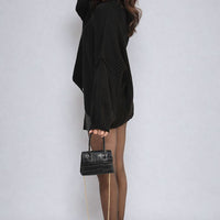 Chunky Knit Cardigan in Khaki with Balloon Sleeves and Fringe Detail
