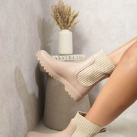 Slip On Platform Ankle Boots