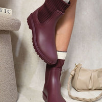 Slip On Platform Ankle Boots