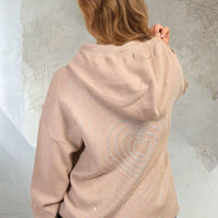 Back Heart Print Knitted Hoodie