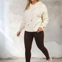 Back Heart Print Knitted Hoodie