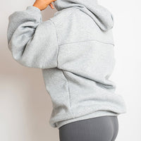 Fall Winter Oversized Ruched Sleeves Hoodie