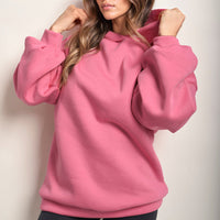 Fall Winter Oversized Ruched Sleeves Hoodie