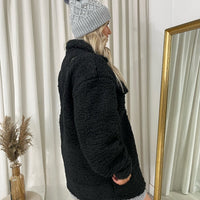 Button Down Collared Winter Coat Jacket