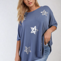 Floral Print Oversized Top