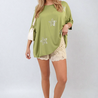 Floral Print Oversized Top