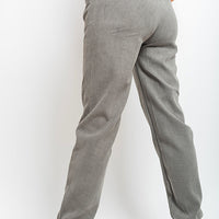 Ribbed Joggers in Khaki with Drawstring Waist and Pockets