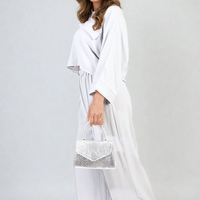 Co-ord Set in Sky Blue with Cropped Shirt and Wide-Leg Trousers