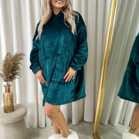 Oversized Fluffy Winter Blanket Hoodie
