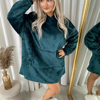 Oversized Fluffy Winter Blanket Hoodie