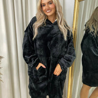 Oversized Fluffy Winter Blanket Hoodie